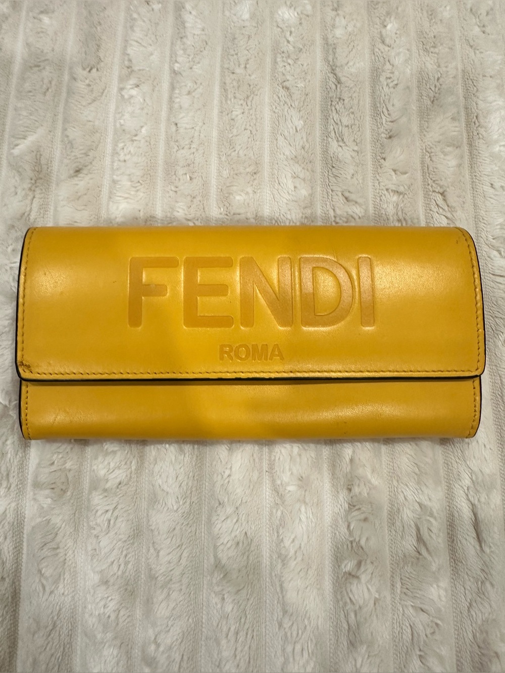 Fendi Roma Yellow Leather Continental Wallet - Picture 13 of 13